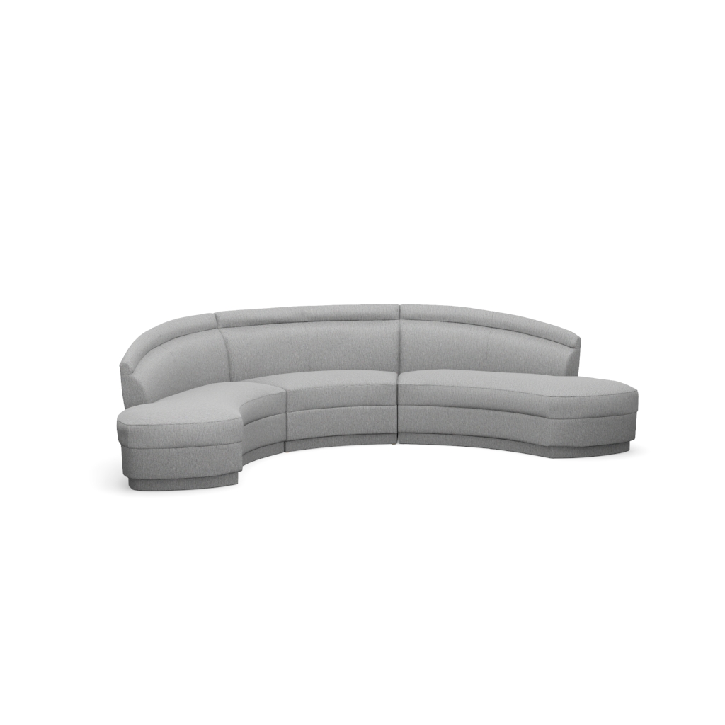 Capri Sectional w/Upholstered Plinth Base