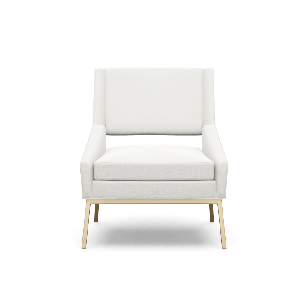 Amani Chair With Bright Brass Base