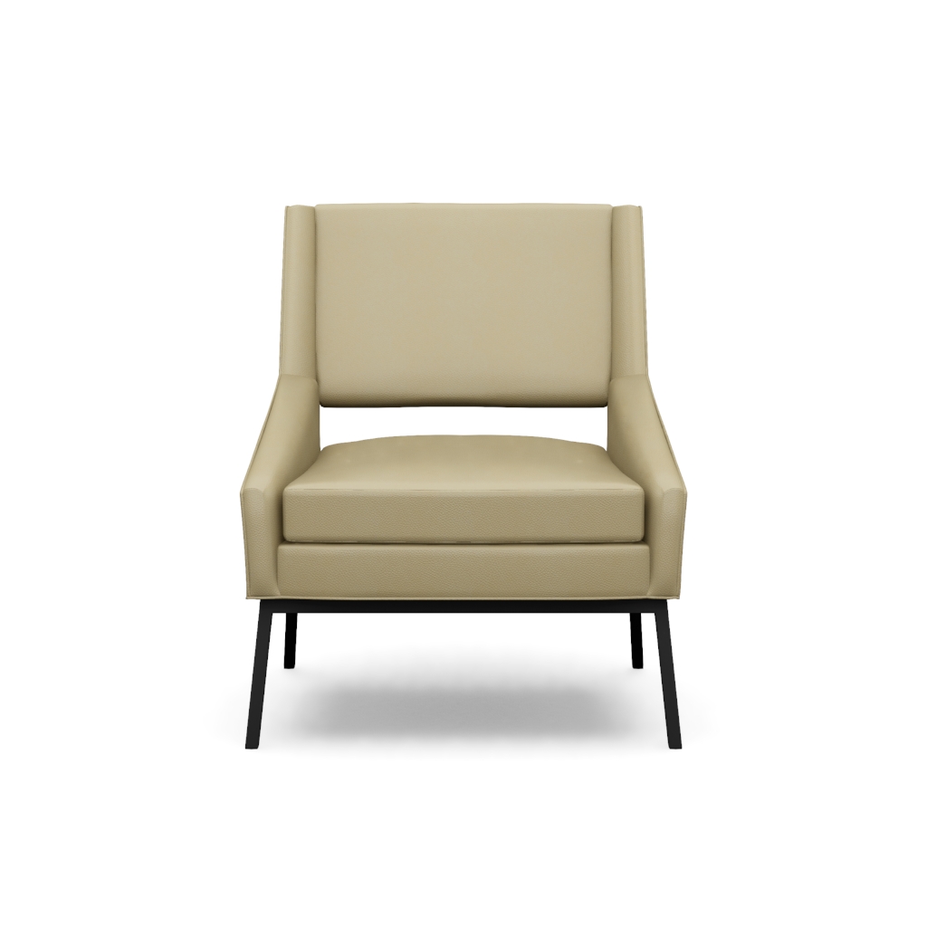 Amani Leather Chair With Charcoal Base