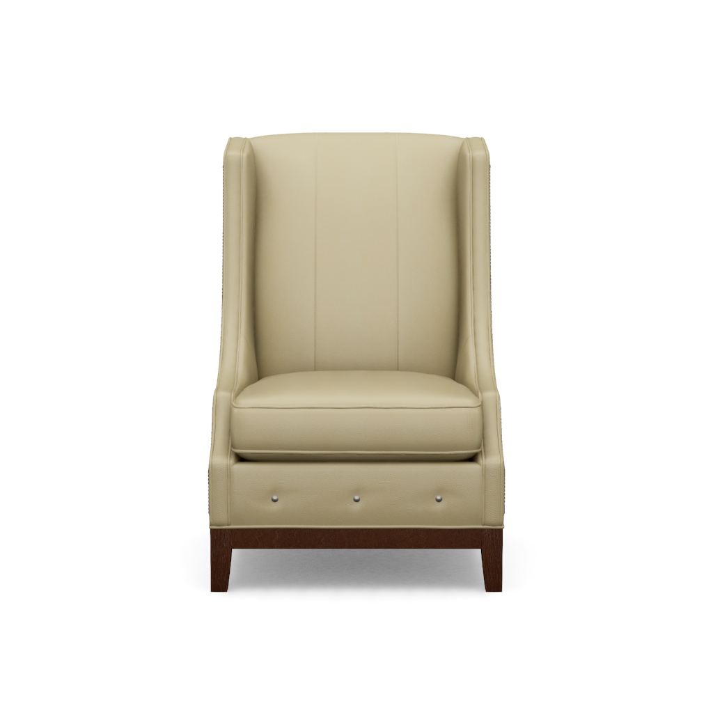 Ava Leather Wing Chair