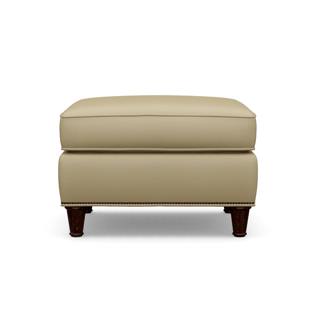 Bishop Leather Ottoman