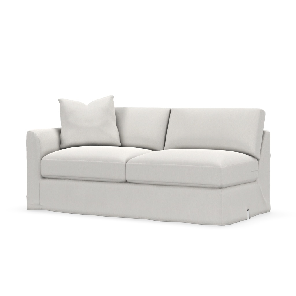 Derby Slip Sectional - Right Seated 2-Seat End W/Slipcover