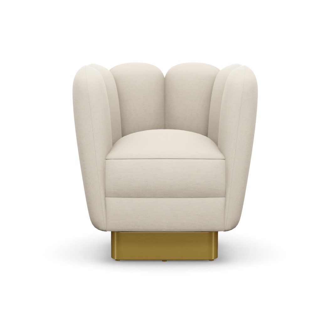 Gallery Swivel Chair Brass