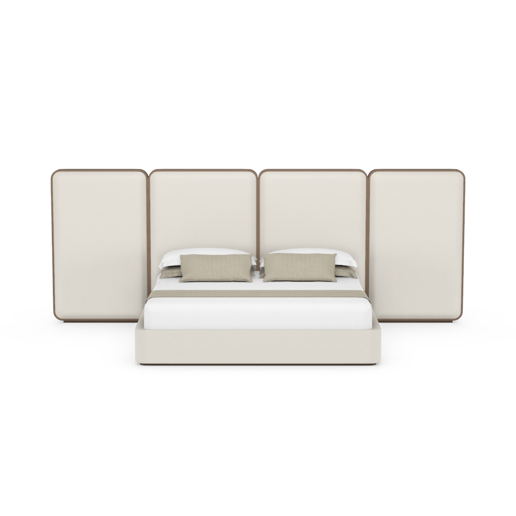 Gem Upholstered With Panels Bed - High Headboard
