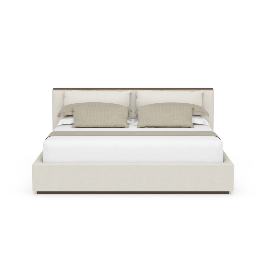 H Upholstered Bed - Upholstered, no tufting